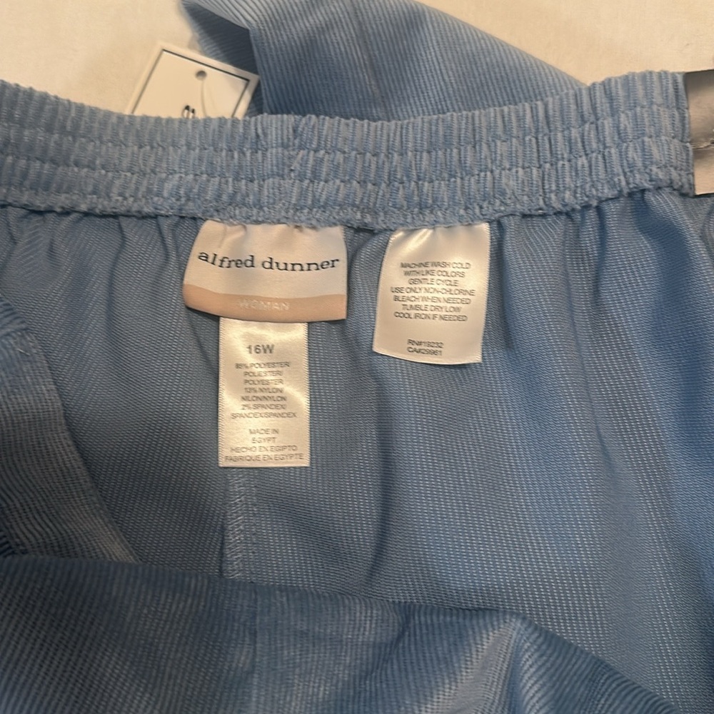 Alfred Dunner Classic Fit Blue Trousers Sz 16W - Picture 6 of 7